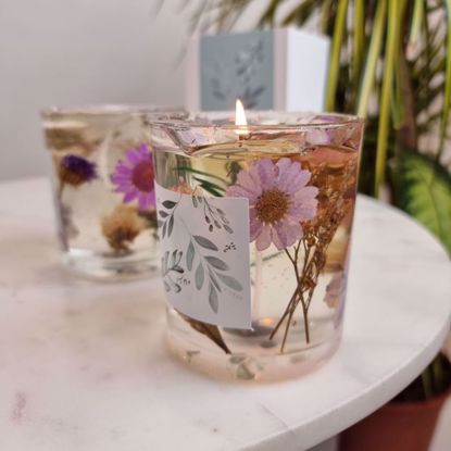 Picture of Relaxation candle with dried Flowers 